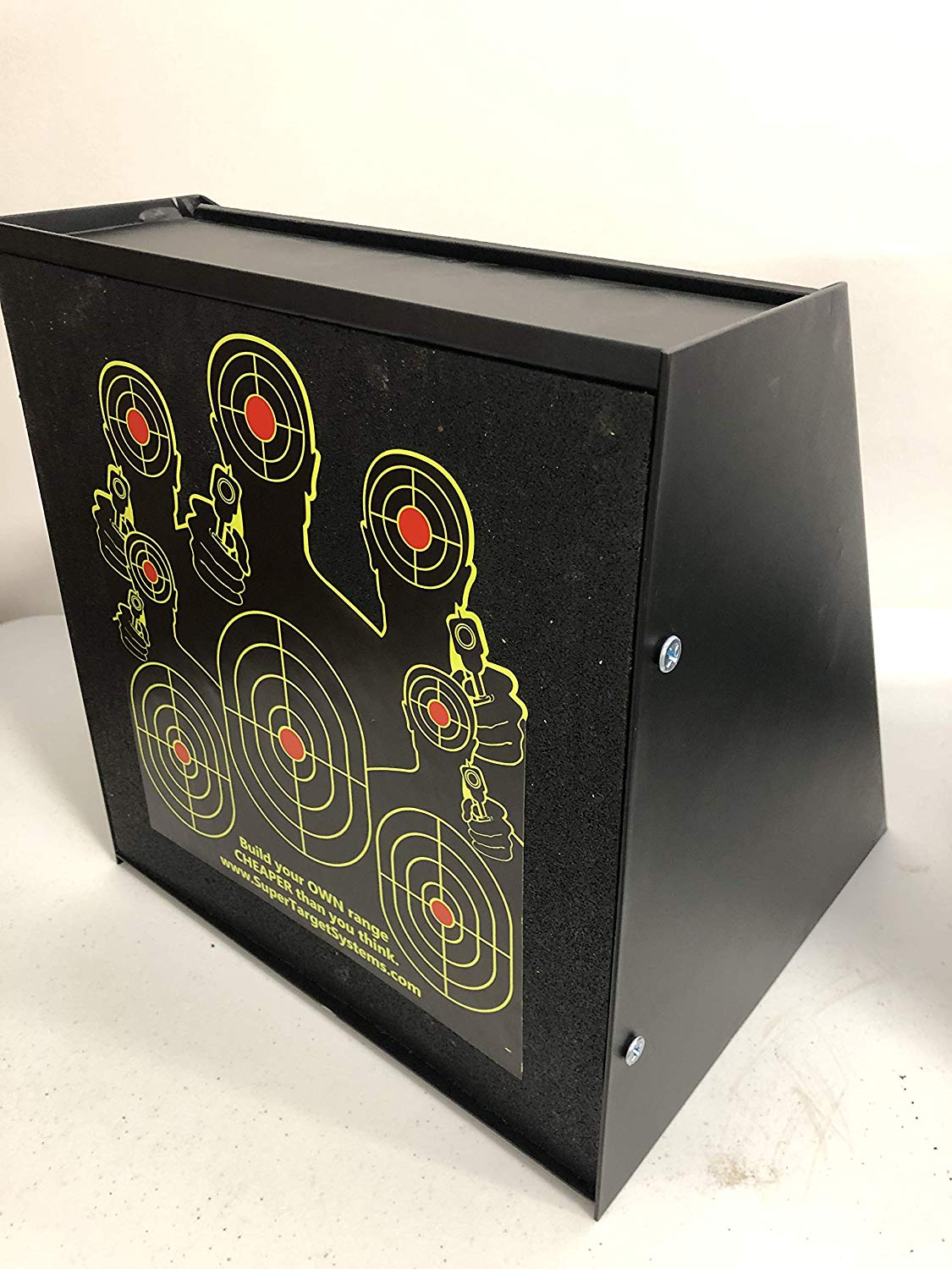 thumbnail image 2 of 11x11 Inch Bullet Trap Box For .22/.17 Caliber – Metal Pellet Trap Airsoft Handgun Trainer Target Stand ABS Black 2 of 6