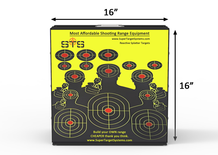 thumbnail image 2 of 11x11 Inch Bullet Trap Box For .22/.17 Caliber – Metal Pellet Trap Airsoft Handgun Trainer Target Stand ABS Black 2 of 6
